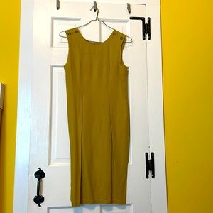 Dennis Goldsmith vintage sheath in chartreuse. Worn once. From Lord and Taylor.